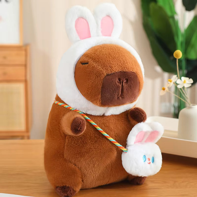 Fluffy Capybara Plush Doll Kawaii