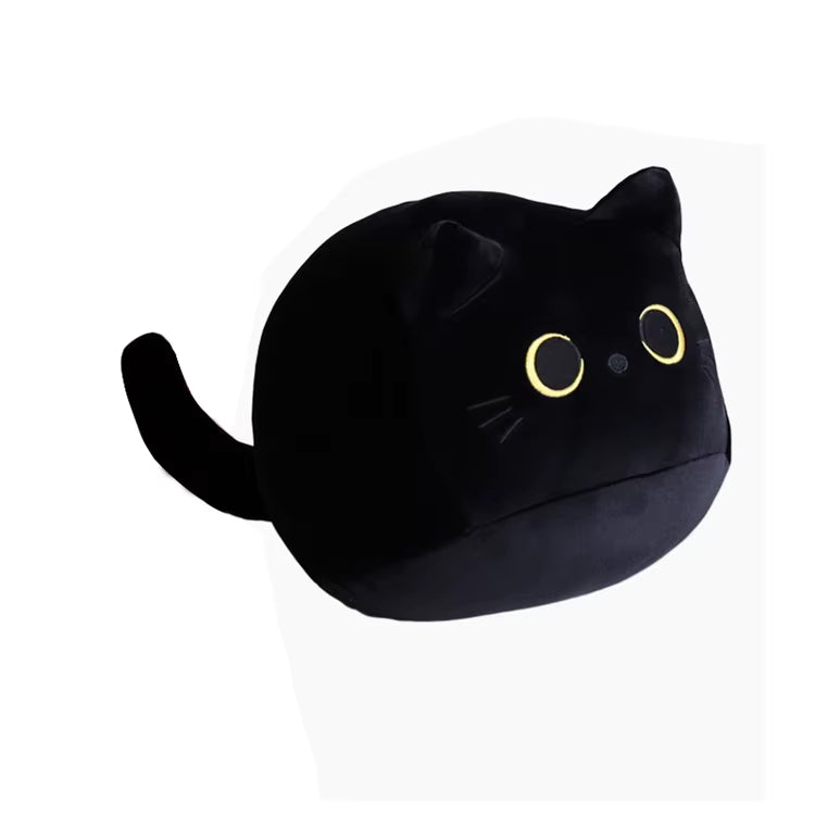 Plush heated cat pillow