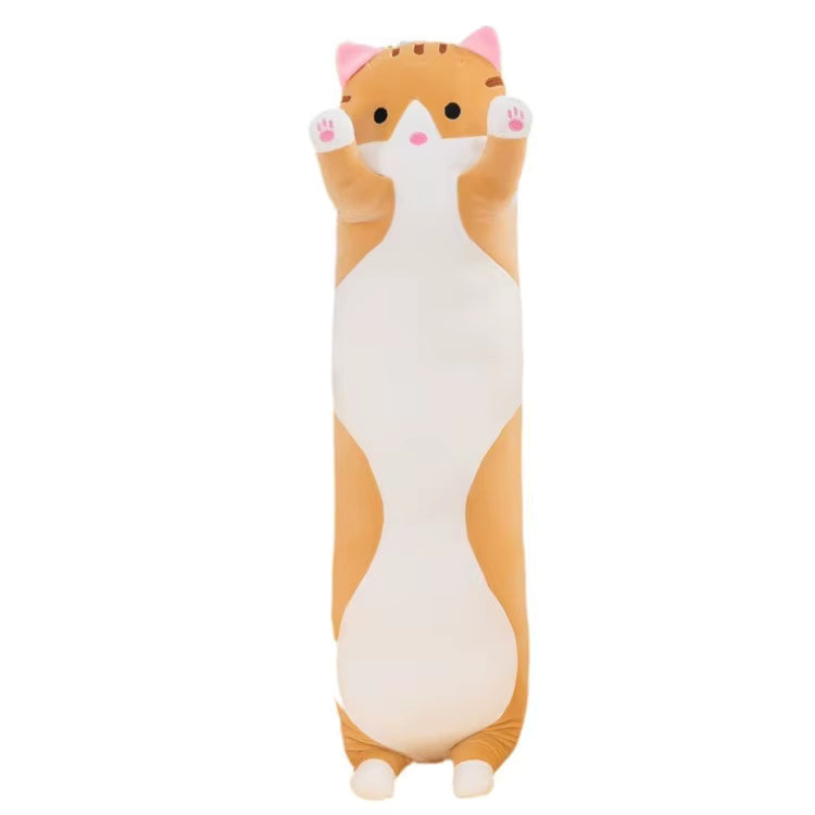 Plush heated cat pillow